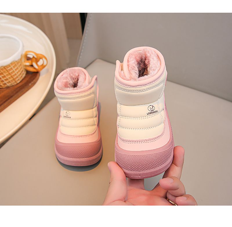 2025 New Winter Plush Snow Boots For Children Thick Warm Boy's Girl's Cotton Shoes Waterproof Kid's Winter Boots Velvet_voghion.com