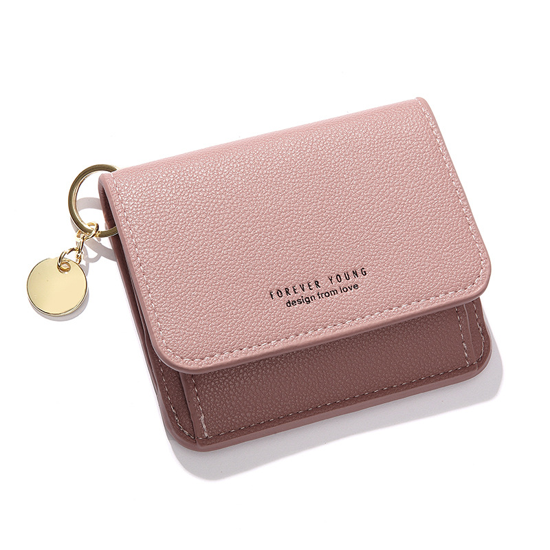 Damen-Geldbörse, neue einfache und lässige kurze Geldbörse, Mini-dreifache kleine Kartentasche_voghion.com