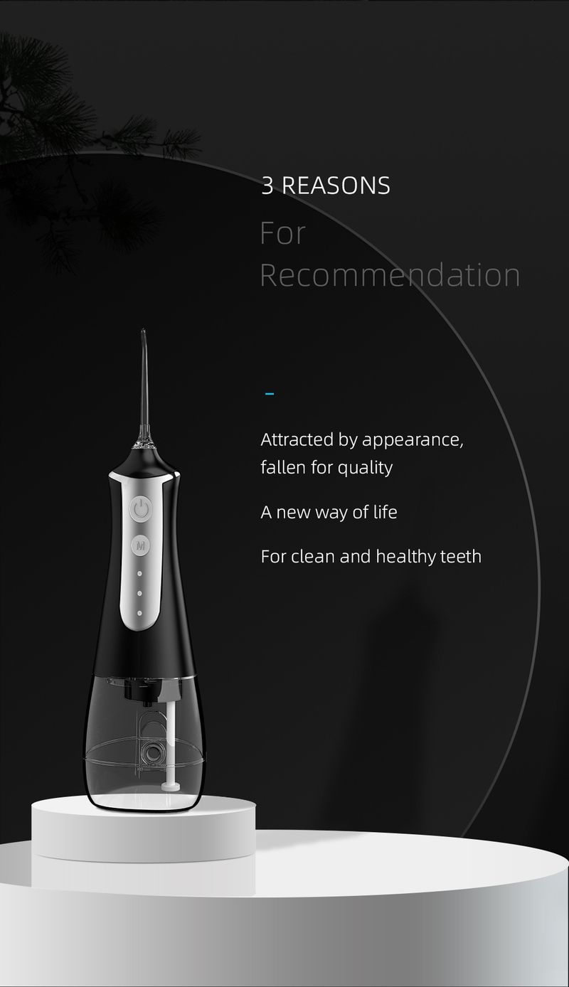 Dental Flusher Lavadora Dental Elétrica Portátil Limpador Dental Enxágue Oral Água Fio Dental Doméstico Inteligente_voghion.com