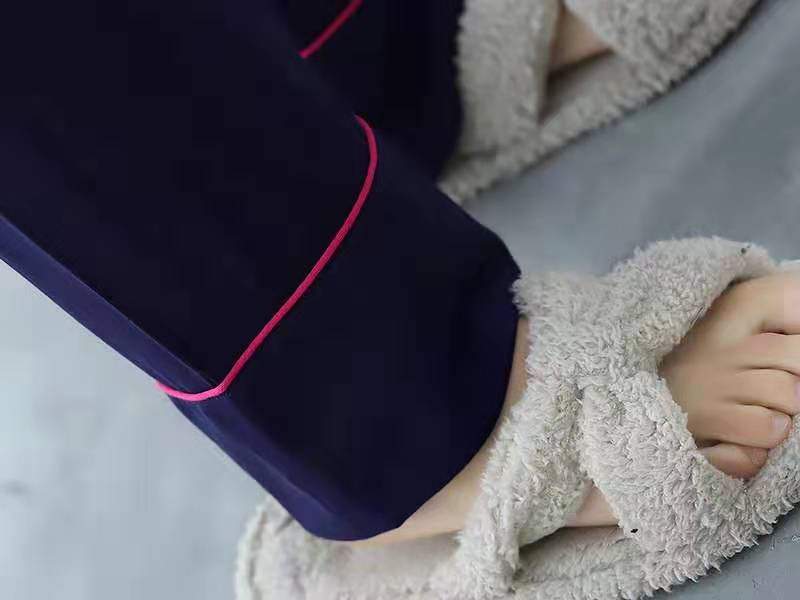 Damenbekleidung Neue Frühjahrs- und Herbstpyjamas für Damen Modal Revershose mit langen Ärmeln zweiteiliges Set lockere und bequeme Paar-Heimkleidung_voghion.com