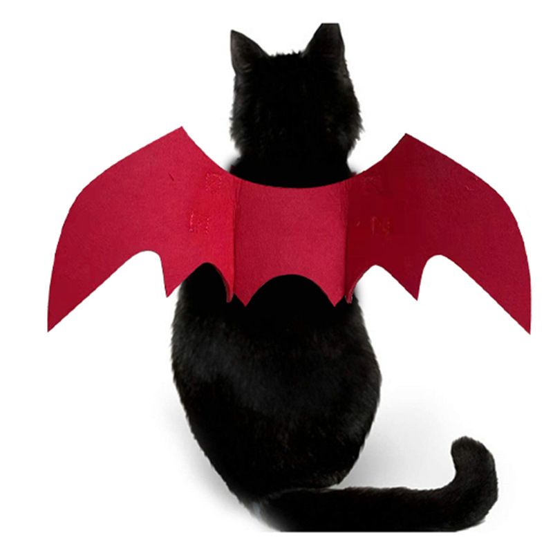 Φτερά νυχτερίδας για κατοικίδιο στο Halloween, διακόσμηση γάτας και σκύλου, δημιουργική εορταστική αστεία μεταμορφωτική στολή_voghion.com