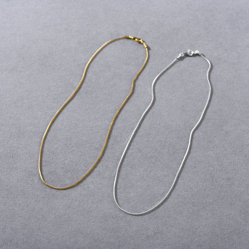 Women's Jewelry Delicate Snake Chain Necklace With Subtle Shine - Minimalist Geometric Design For Everyday Elegance Gold & Silver Options_voghion.com