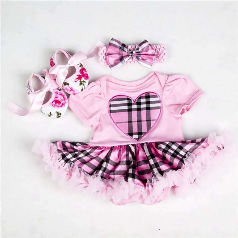 Regalo di compleanno per neonato di un anno, tutina in cotone di alta qualità, scarpe dorate, corona, copricapo, set da tre pezzi_voghion.com