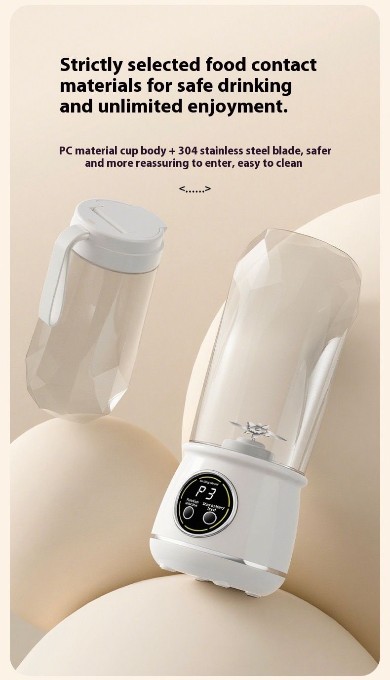 Portable Rechargeable Juicer Cup, Small Multifunctional Blender For Student & Home Use, Personal Smoothie Maker_voghion.com