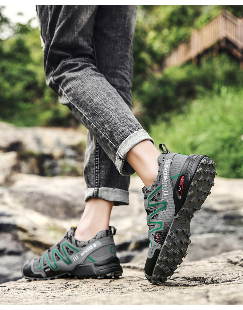 Sapatos masculinos de escalada de montanha ao ar livre caminhadas sapatos masculinos caminhadas cross-country esportes tênis de corrida casual_voghion.com