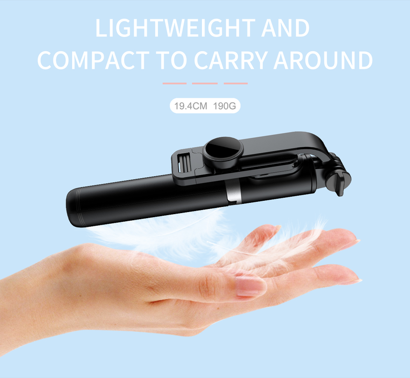 Selfie Çubuğu Tripod Taşınabilir Tripod Mobil Tutucu iPhone ve Android ile Uyumlu Kablosuz Uzaktan Kumanda_voghion.com