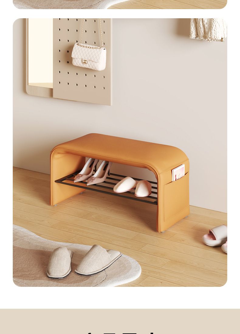Home Changing Simple Living Storage Entrance Soft Cushion Shoe Rack Dressing Room Sofa Stool_voghion.com