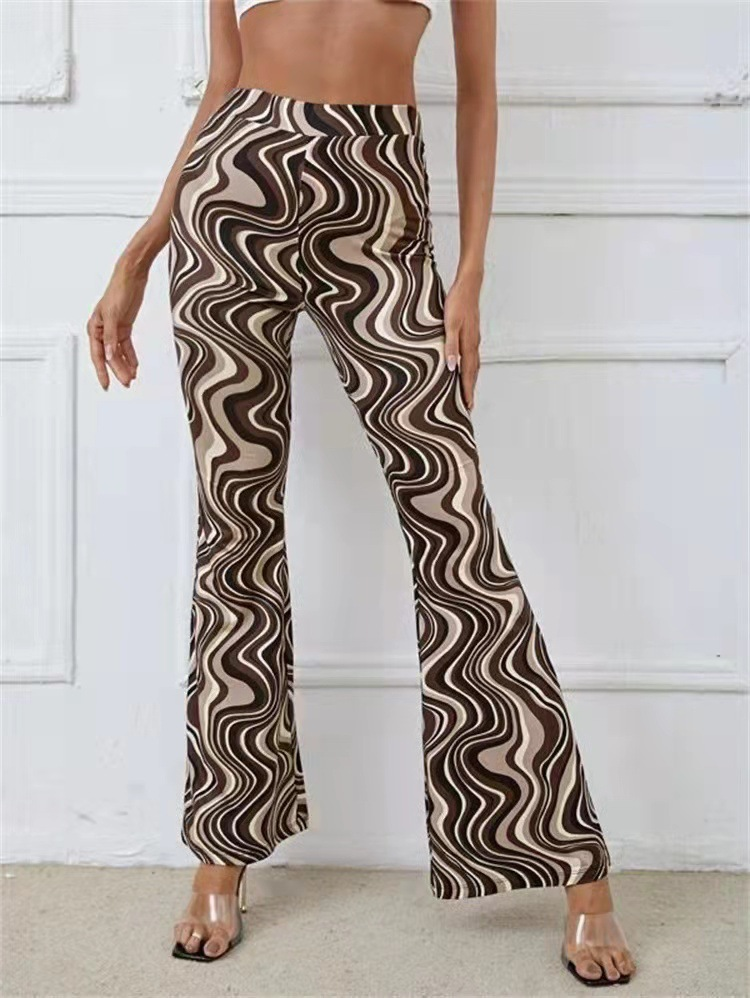 Women's water ripple yoga casual pants flared pants spring and summer_voghion.com