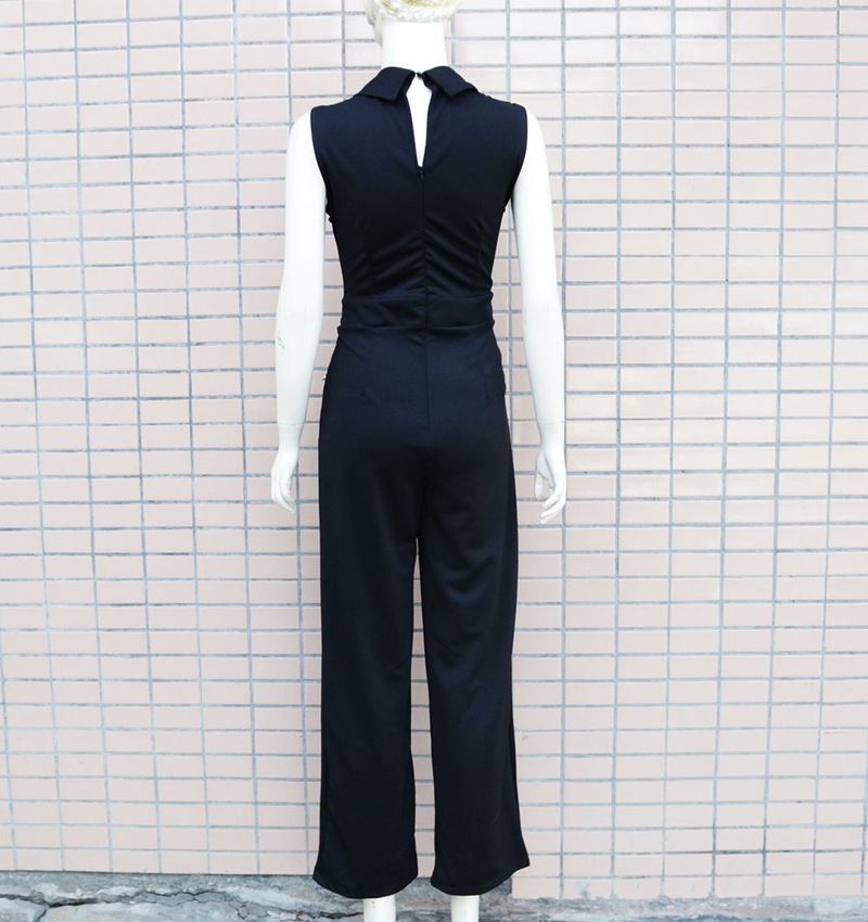 Naisten vaatteet Kevät ja kesä Naisten vaatteet Twist Button V kaula Hihaton Slim Fit haalari ammattikäyttöön_voghion.com