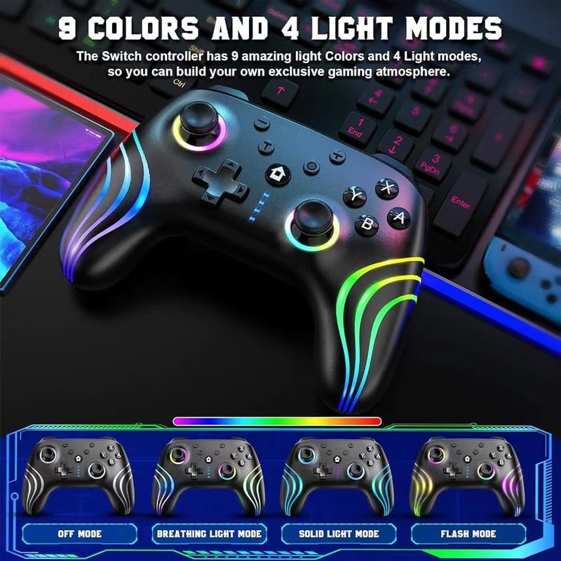 Switch Wireless Bluetooth Game With Screenshot For Android, IOS, Mobile Phone, Gyroscope, Computer, PC Controller_voghion.com