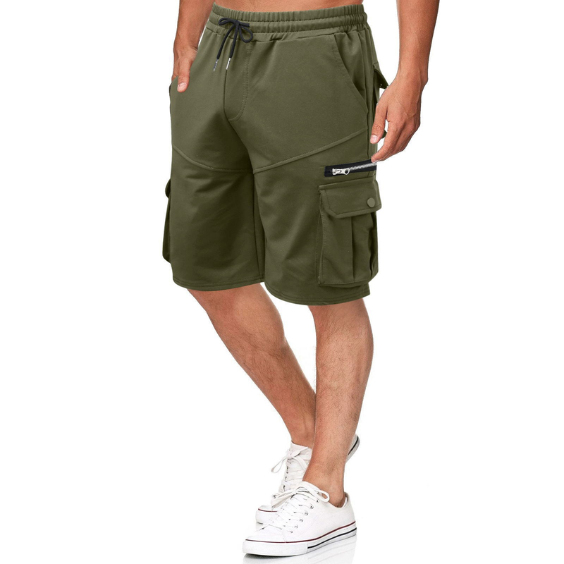 2024 Summer New Workwear Shorts, Pure Cotton Loose Size 5/4 Pants, Men's Multi Bag Casual Pants_voghion.com