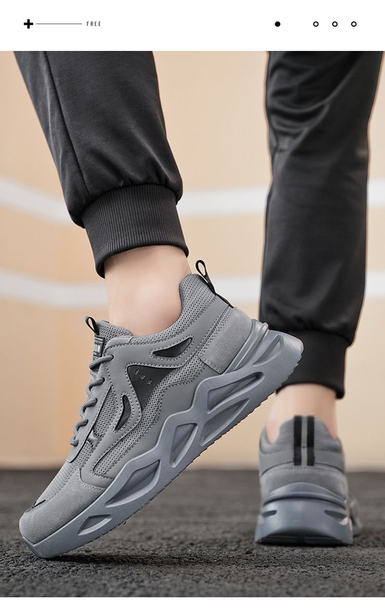Frühling Neue atmungsaktive Mesh Herren Sport Trendy Vielseitige Dickbesohlte Casual Running Dad Schuhe_voghion.com