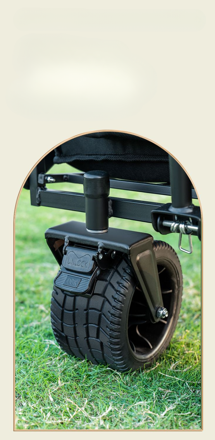 Camping Outdoor Stall Push Picnic Camp Trailer Portable Small Multifunctional Baby Stroller Fishing Cart_voghion.com