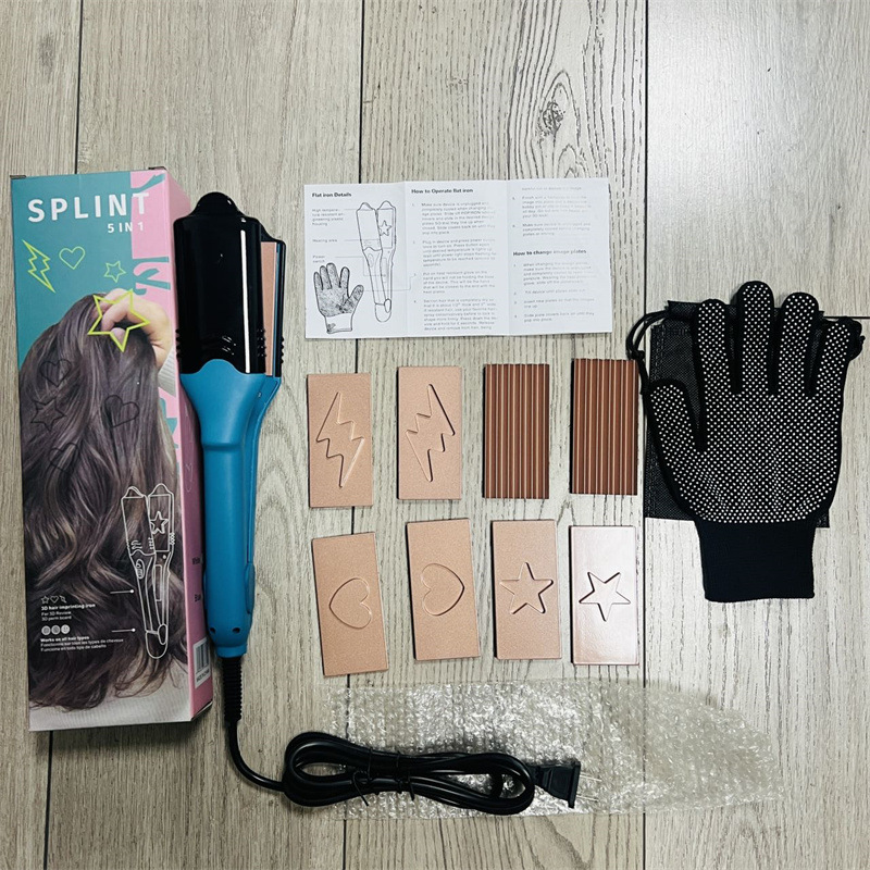 star 3D style shaped lightning heart clip, 5-in-1 replacement straight hair comb and straightener ener_voghion.com