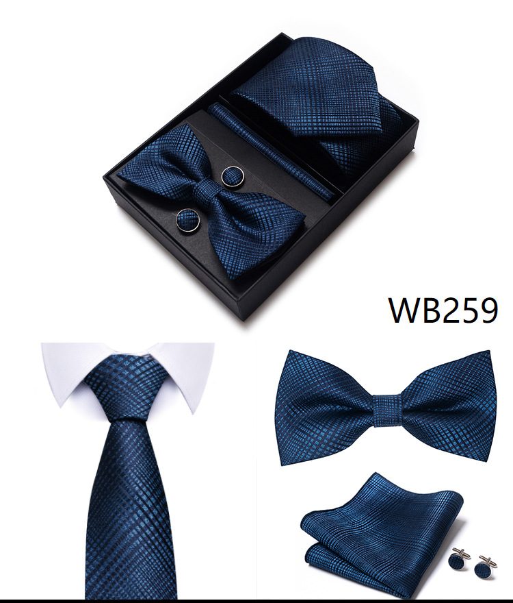 Gravatas e lenços masculinos, conjunto de gravatas masculinas, caixa de presente, 6 peças, gravata formal de negócios, fabricante de guangzhou_voghion.com