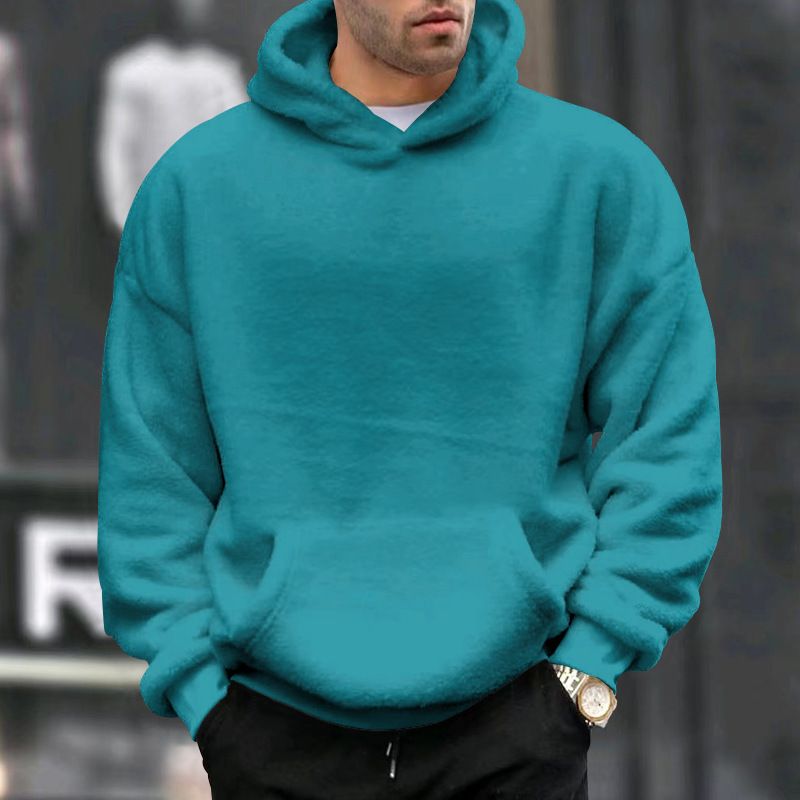 Herren-Kapuzenpullover mit Fleecefutter | Winterpullover mit Sherpa-Innenseite, Oversize-Passform, warm und weich, Streetwear-Casual, Reißverschlussfreies Design_voghion.com