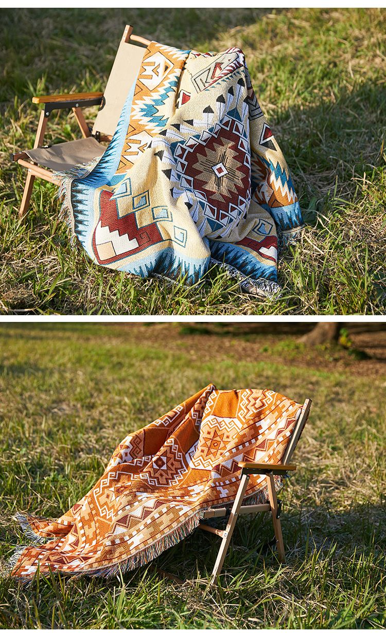 Coperta multifunzionale in lino per divano da campeggio australiano, motivo floreale, per tutte le stagioni, per ufficio, pisolini e decorazioni per la casa_voghion.com