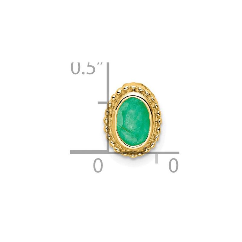 14k Oval Emerald Chain Slide_voghion.com