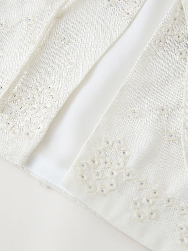 Vente chaude Aonibeier Y2K Broderie Paillettes Brillant Femmes Mini Traf Été Fronces Large Ceinture Une Ligne Femme Extrême Jupe Courte_voghion.com