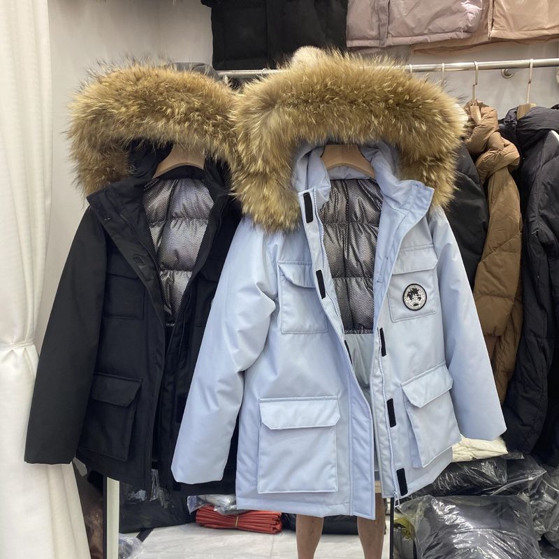 girl 2025 New Women's Down Jacket Couple's Loose Thickened Warm Parka Winter Workwear_voghion.com