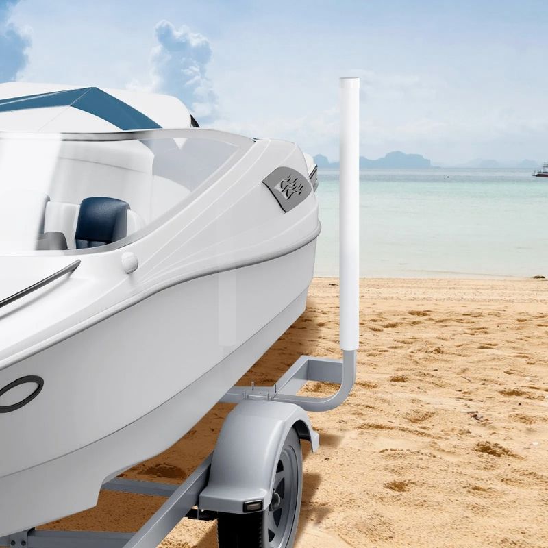 Set marino in acciaio antiruggine con copertura per la pesca, doppi supporti con rimorchio da 60'' per guida SA e sci Ibly ideale regolabile in PVC_voghion.com