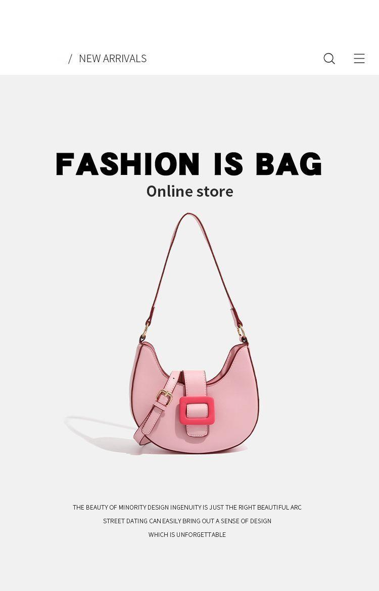 CHARHP&KEJNT New Package Underarm Bag 2024 Spring/Summer Women's Crescent Single Shoulder_voghion.com