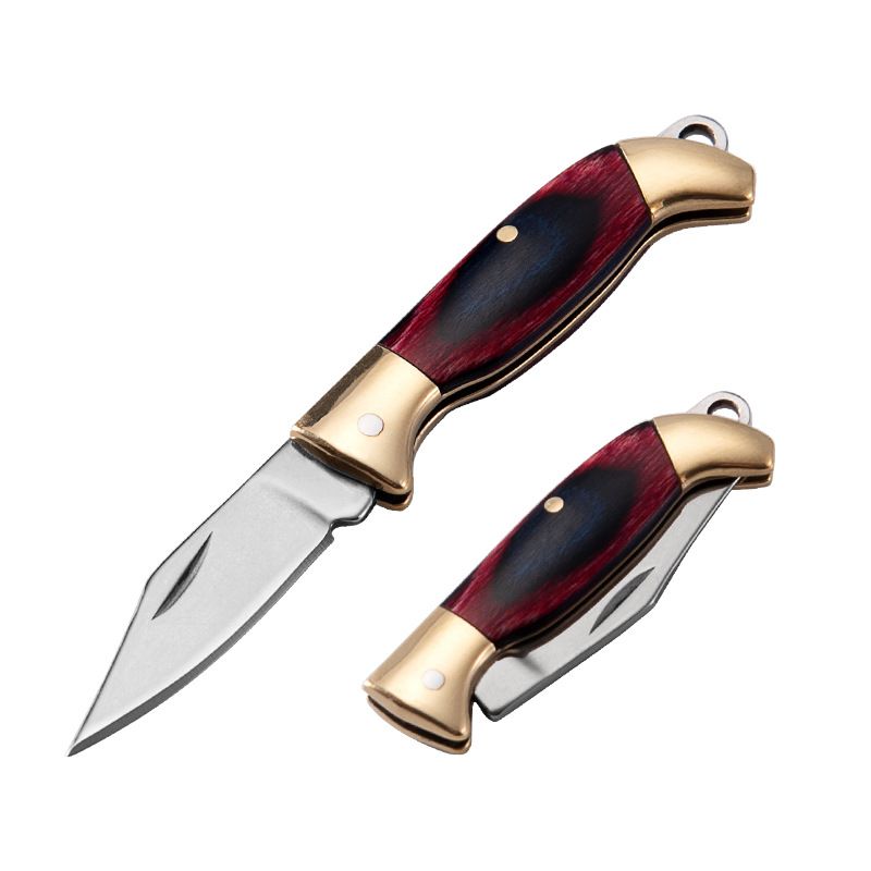 【Pocket Knife】Mini Folding Legal Small Brass Keychain Unboxing Knife_voghion.com