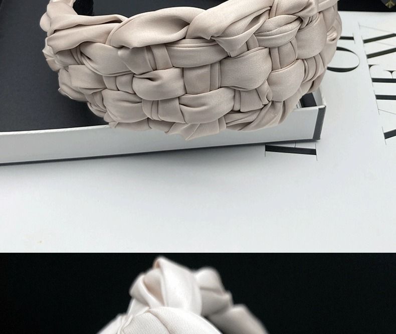 Nuove fasce per capelli intrecciate in raso estive, accessori per capelli leggeri e di lusso, con teschio alto_voghion.com