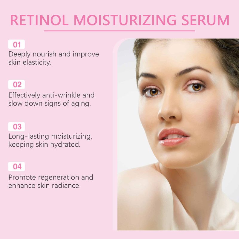 OUHOE Retinol Hydrating Serum, A Delicate And Moisturizing Face Anti-Wrinkle Serum With Retinol Vitamin C_voghion.com