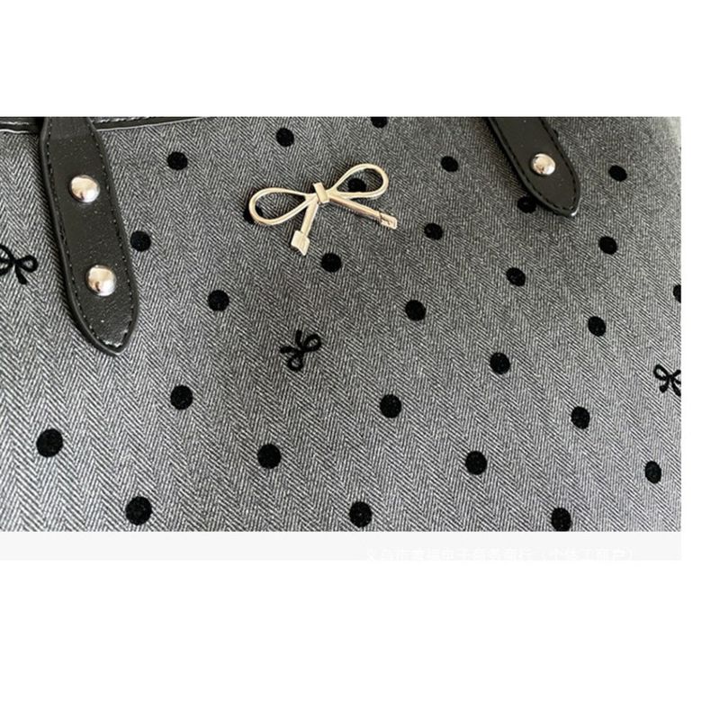 Spacious And Stylish Women's 2025 Fall/Winter New Handbag Polka Dot Shoulder Bag_voghion.com
