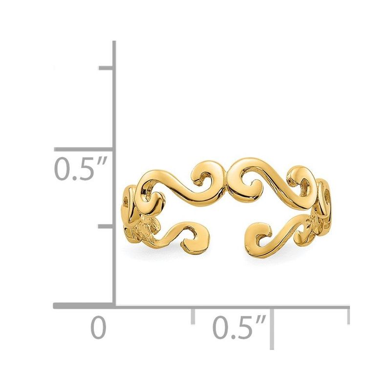 14k Swirl Toe Ring_voghion.com