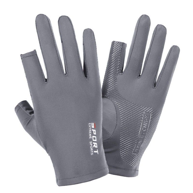 Ice silk sunscreen gloves for men and women high elastic comfortable gloves for cycling high elastic comfortable gloves for driving_voghion.com