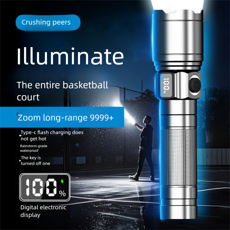 Suer zaklamp Ultra helder lumenbereik Sotlight Hoge helderheid Buiten Oplaadbaar Lange batterijduur LED Xenon_voghion.com