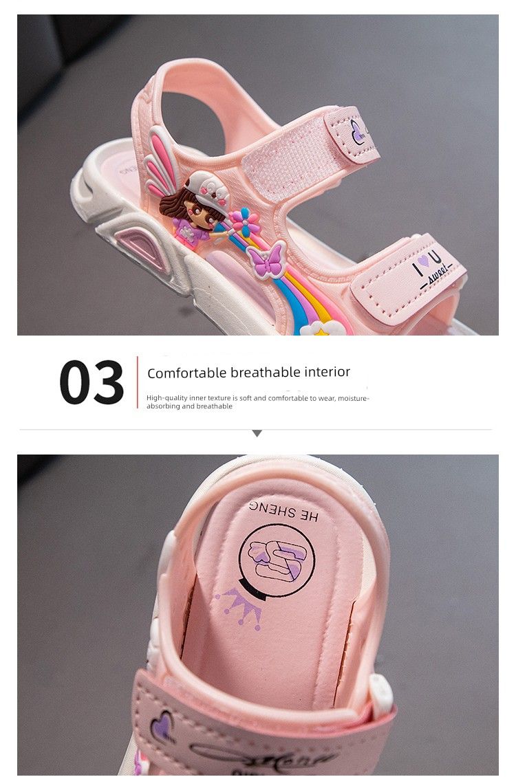 Girl Summer Princess Cute Soft Bottom Sandals_voghion.com