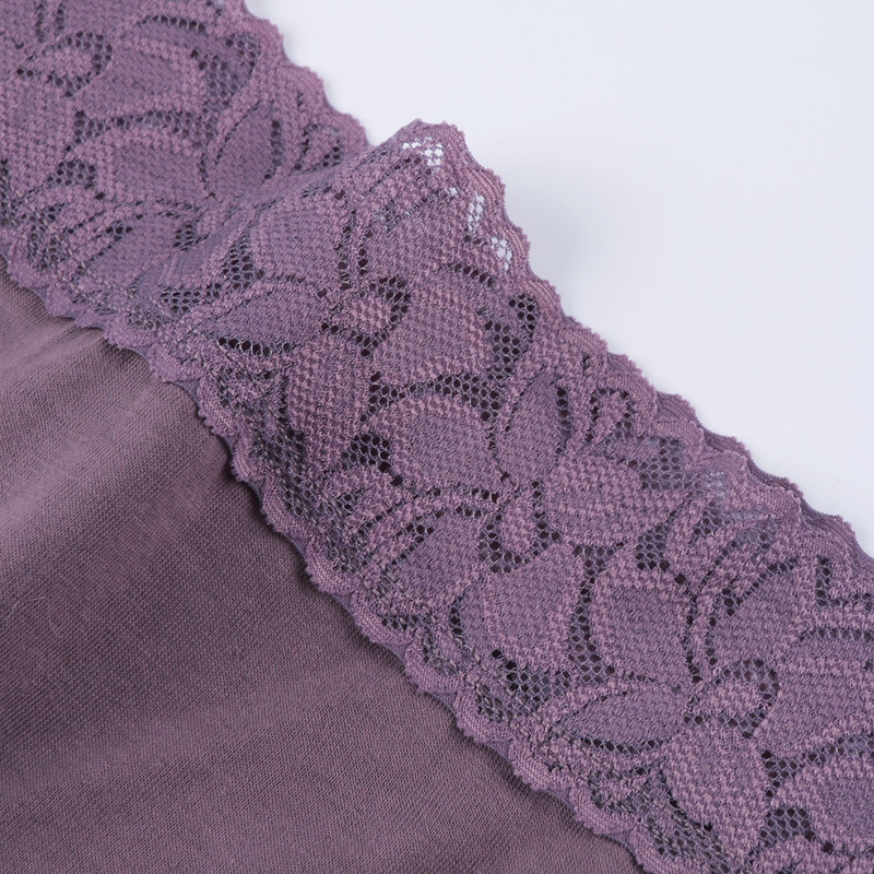 2025d Plus Size Cotton Lace Mid-Waist Briefs Women's Triangle Panties_voghion.com