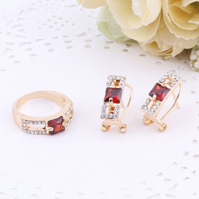 Set di gioielli con perline africane Dubai, collana da sposa, orecchini, anello da donna, color oro, con cristalli_voghion.com