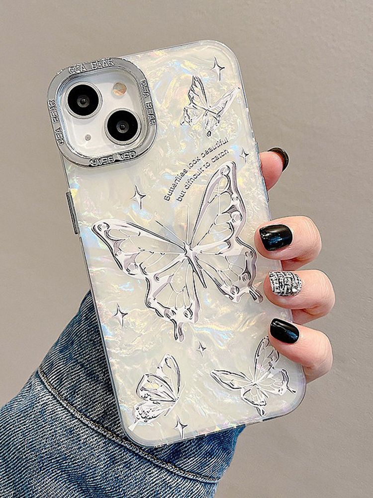 Bracelet Chain Butterfly Phone Case For Huawei P60 P50 P40 P70 Mate 30 40 50 60 Pro Plus Plating Conch Pattern Cover_voghion.com