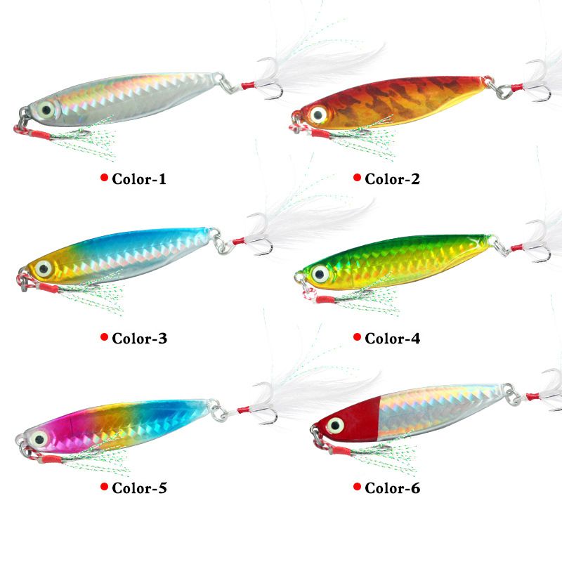 Luya Wzmocnione Pióro Trzy Haki Slow Shake Blade Glitter Bait Twarda Przynęta Sprzęt Wędkarski_voghion.com