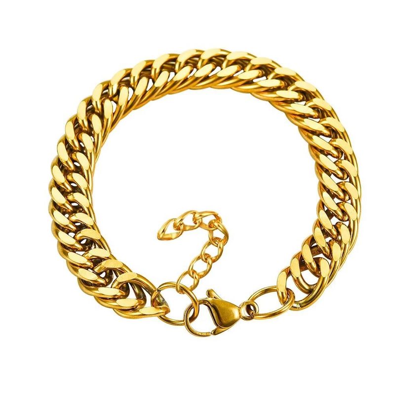 Super Texture Smooth Cuban Men's Hip-Hop Trendy Stainless Titanium Steel Bracelet New Style_voghion.com
