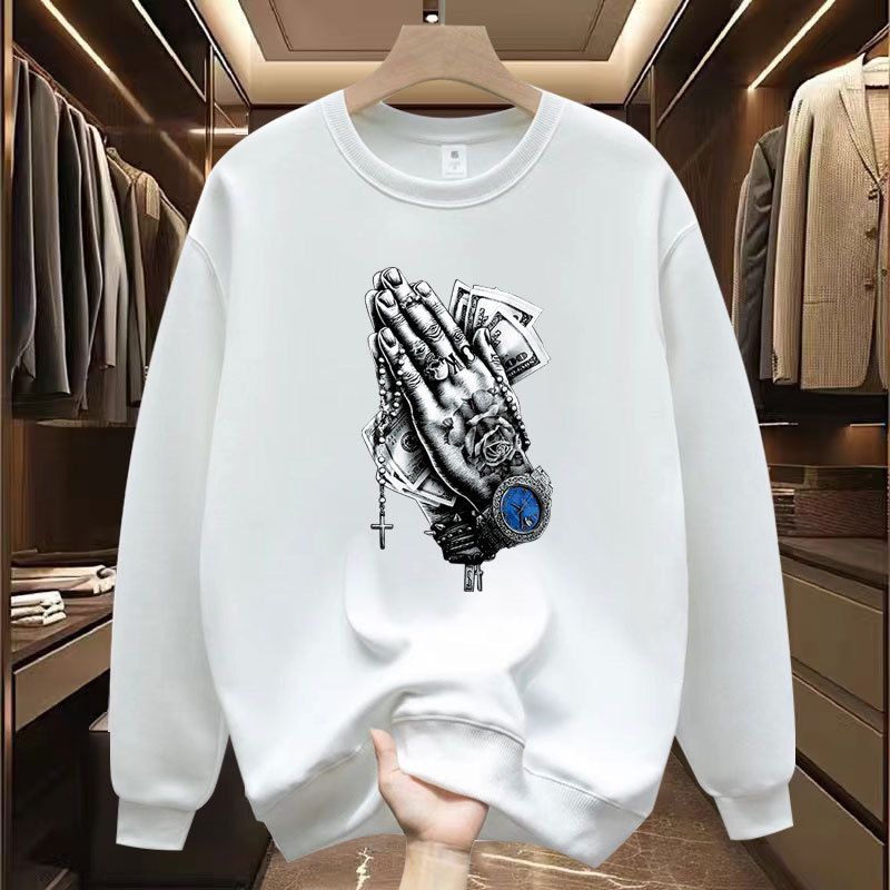 Vīriešu apģērbu džemperis, jauns, apaļš kakla, garām piedurknēm, pavasara un rudens modes vīriešu un sieviešu apģērbs, brīvs apakšējais krekls, iekšējais apģērbs, topi_voghion.com