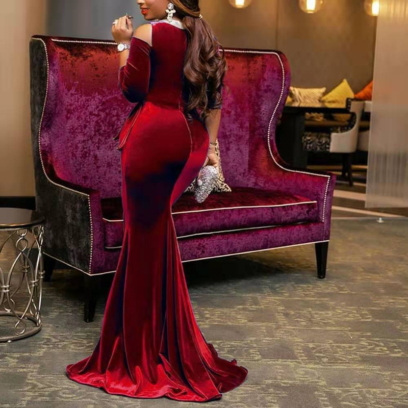 Schmales, schulterfreies, unregelmäßiges Abendkleid für Damen in Kanariengelb_voghion.com