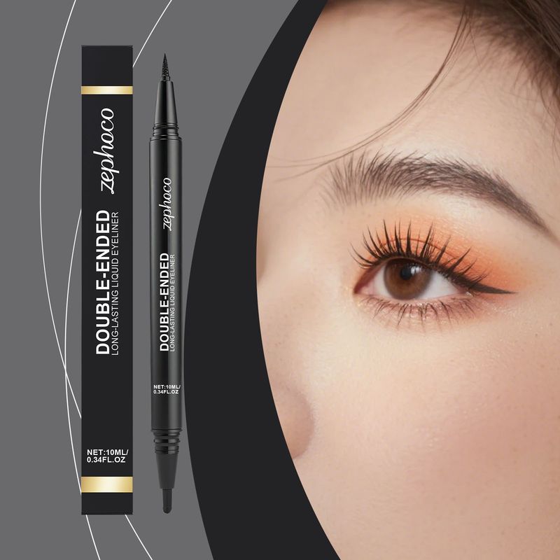 Zephoco Doppelkopf-Eyeliner, vielseitig verwendbar, wischfest, glatt, farbenfroh, Wimpern, Aegyo-sal, Augen-Make-up-Stift_voghion.com