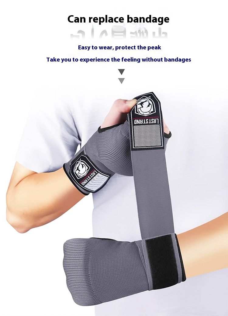Gelhandschoenen, boksschoenen met halve vingers, luie mannen snel met de hand omwikkelde beschermende handdoek, Sanda boksbandage, taekwondo voor mannen en vrouwen_voghion.com