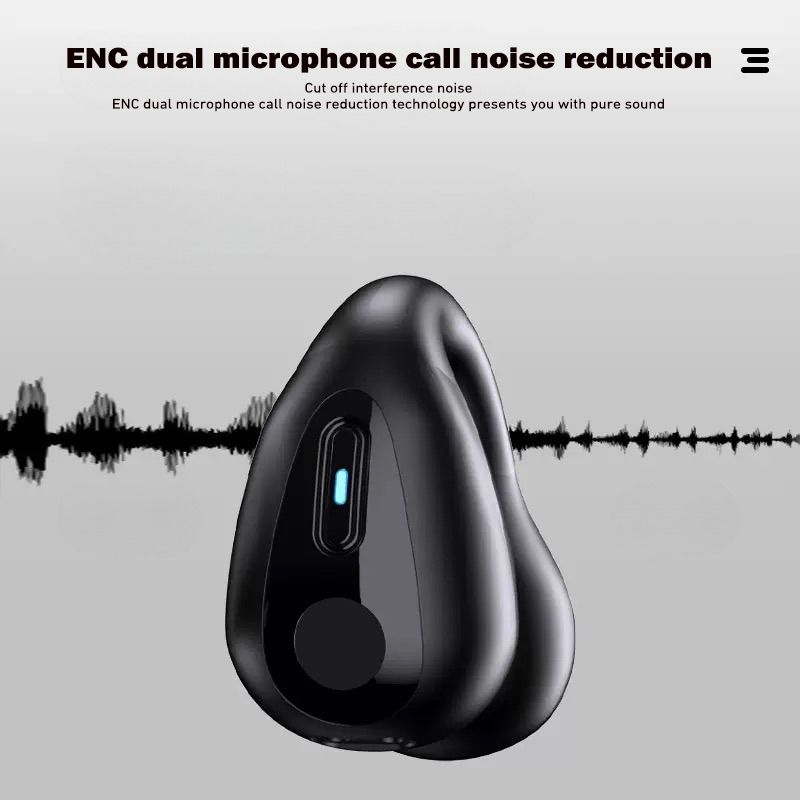 Bezprzewodowe słuchawki sportowe z otwartym uchem, bezprzewodowe słuchawki douszne BT z klipsem do telefonu z systemem Android i iPhone'a, słuchawki z przewodnictwem powietrznym do jazdy na rowerze i biegania_voghion.com