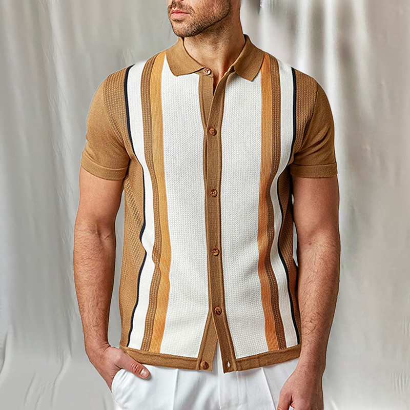 2022 Hierscht/Wanter 3D-Drock nei europäesch Gréisst Revers locker a komfortabel Kuerzärm Poloshirt_voghion.com