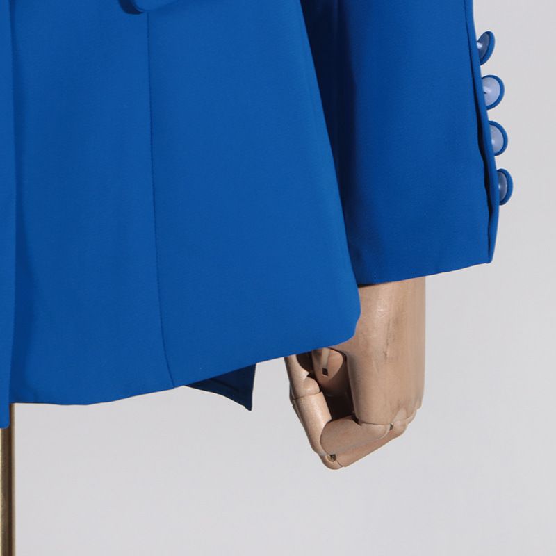 Îmbrăcăminte pentru femei, sacou elegant și la modă pentru femei, toamna 2024, design albastru nou, costum formal slim fit, de înaltă calitate, model mic_voghion.com