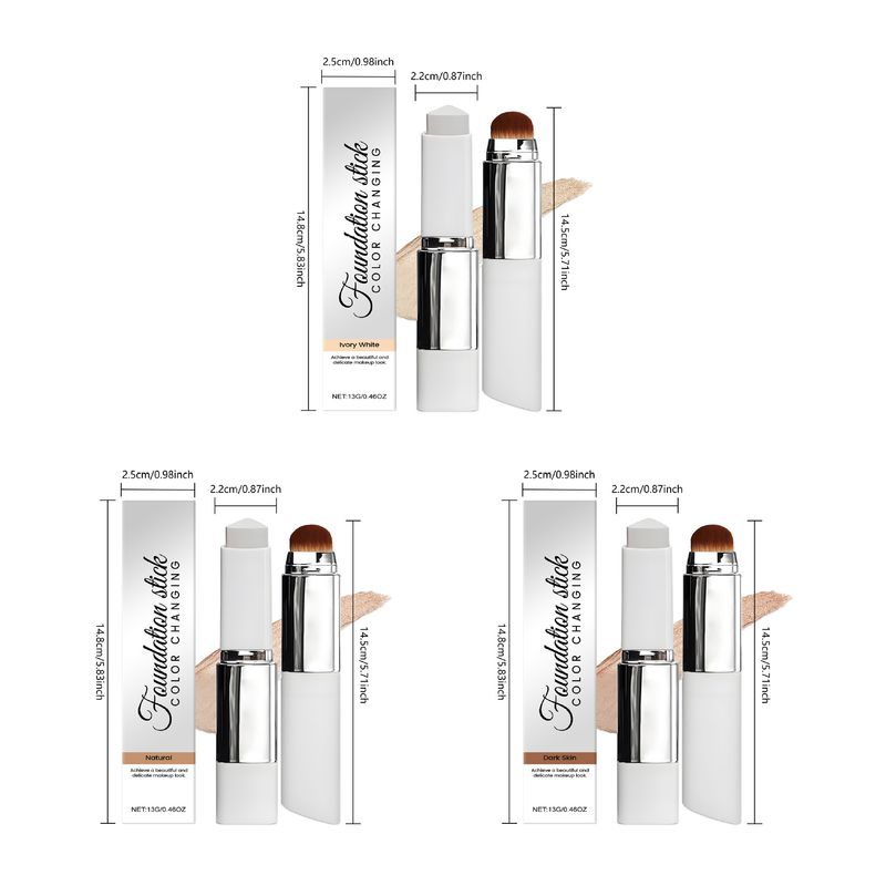 2-in-1 Color-Changing Stick Matte Clear Foundation Lightweight Makeup Natural Fit Suitable For Oily And Dry Skin_voghion.com