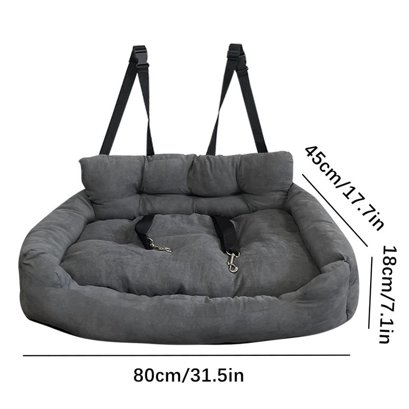 Accessories Pet Cushion Car Interior Rear Seat Winter Warm Cat Dog Bed_voghion.com