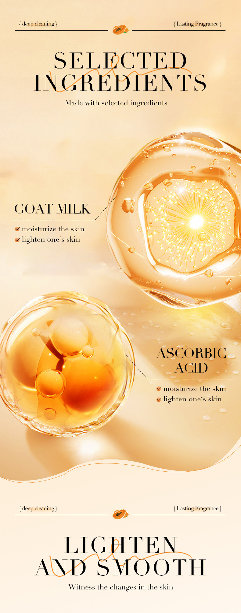 BIOAOUA Papaya Vitamina C Gel doccia nutriente illuminante e bagnoschiuma in inglese completo_voghion.com