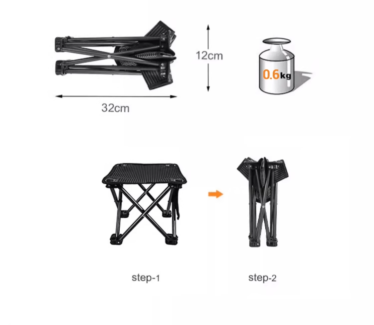 KingCamp Folding Outdoor Fishing Chair Travel Subway Queue Portable Stool Home Bench_voghion.com